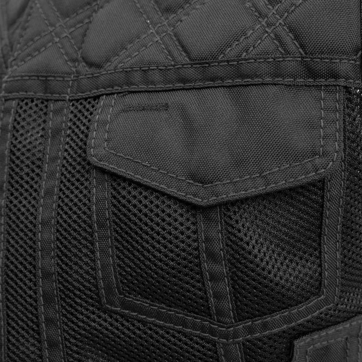 Bonnie Moto Mesh Women's Motorcycle Vest - Diamond Quilt - Image 6