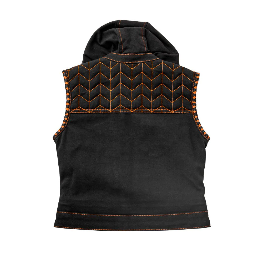 Cross Fox - Women's Club Style Motorcycle Canvas Vest - Limited Edition - Image 2