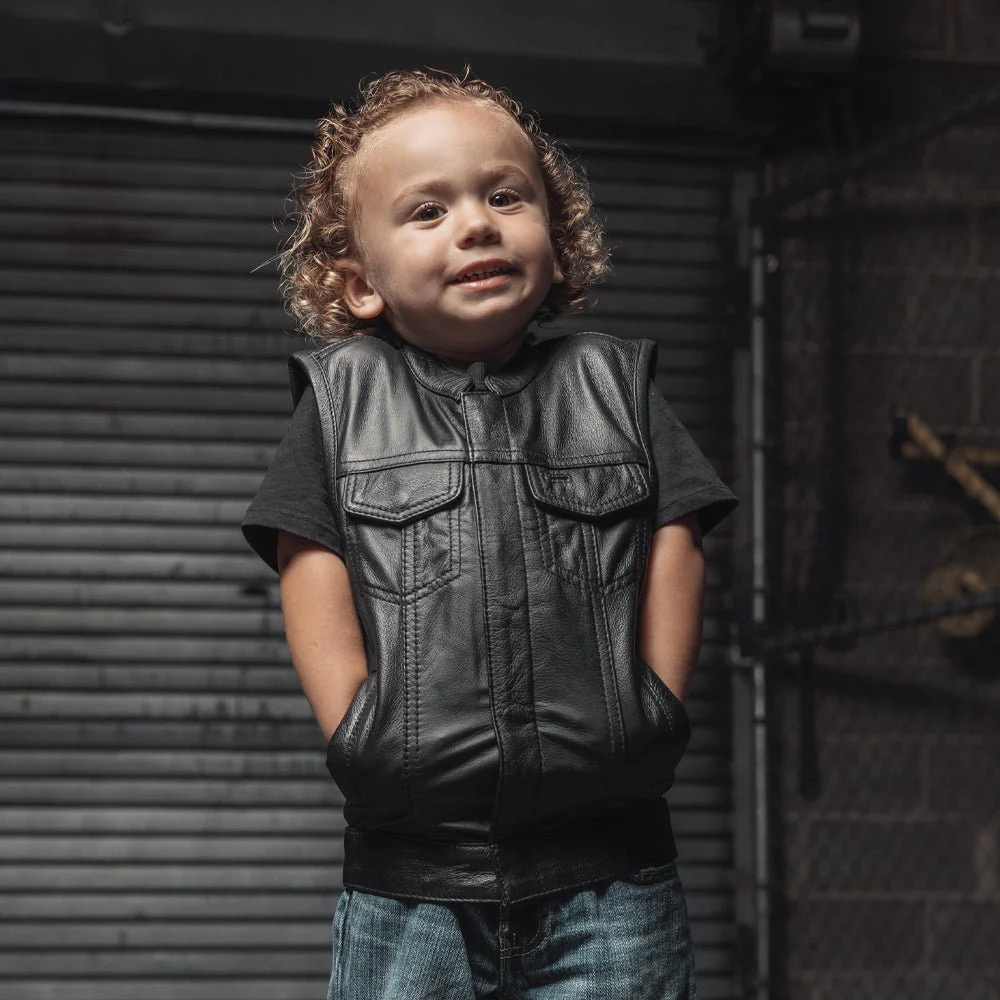 Bad Boy-  Kid's Leather Vest - Image 6