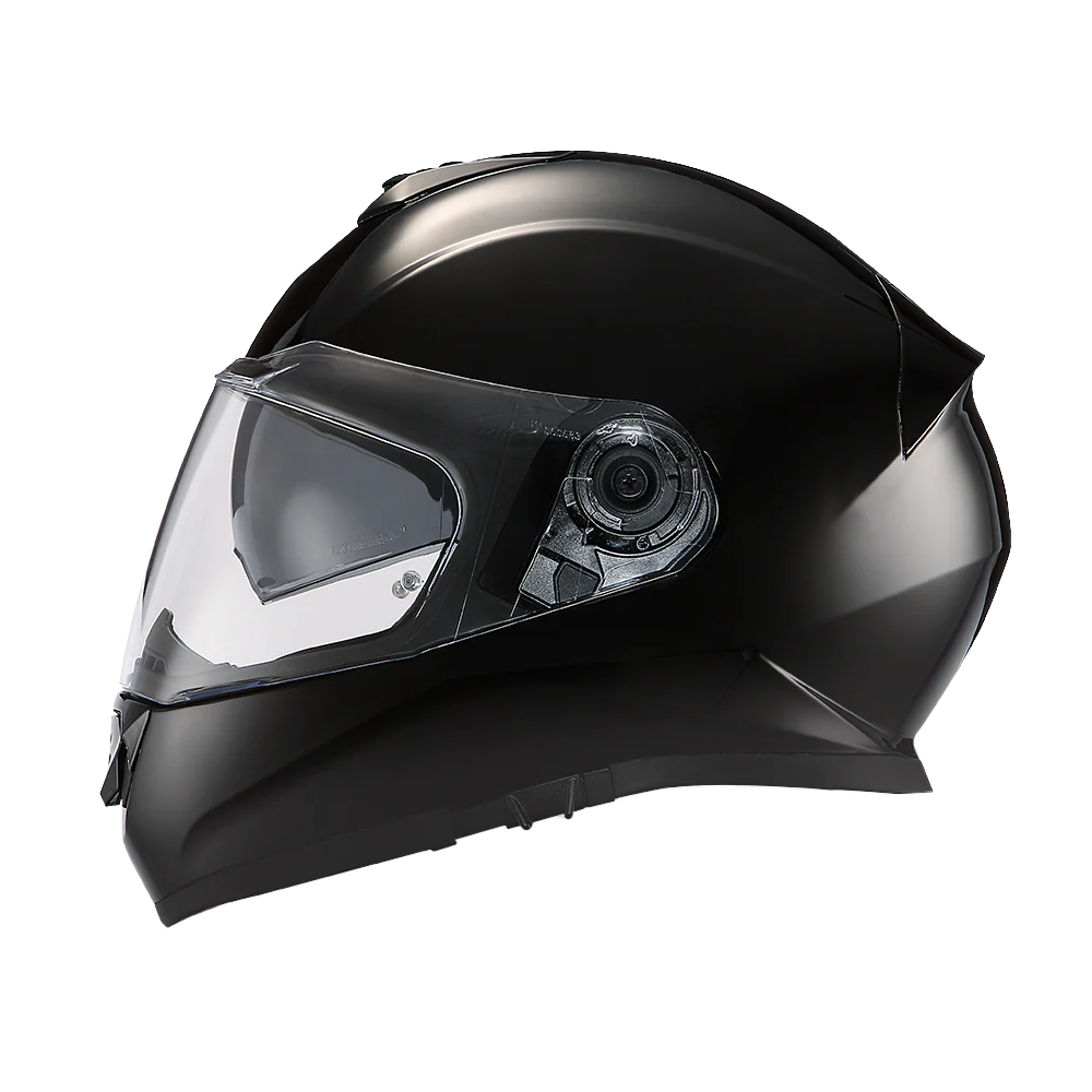 Daytona Detour Full Face Motorcycle Helmet - DOT Certified, Dual Visor, Street Bike Helmet, Men/Women/Youth - Hi-Gloss Black - Image 2