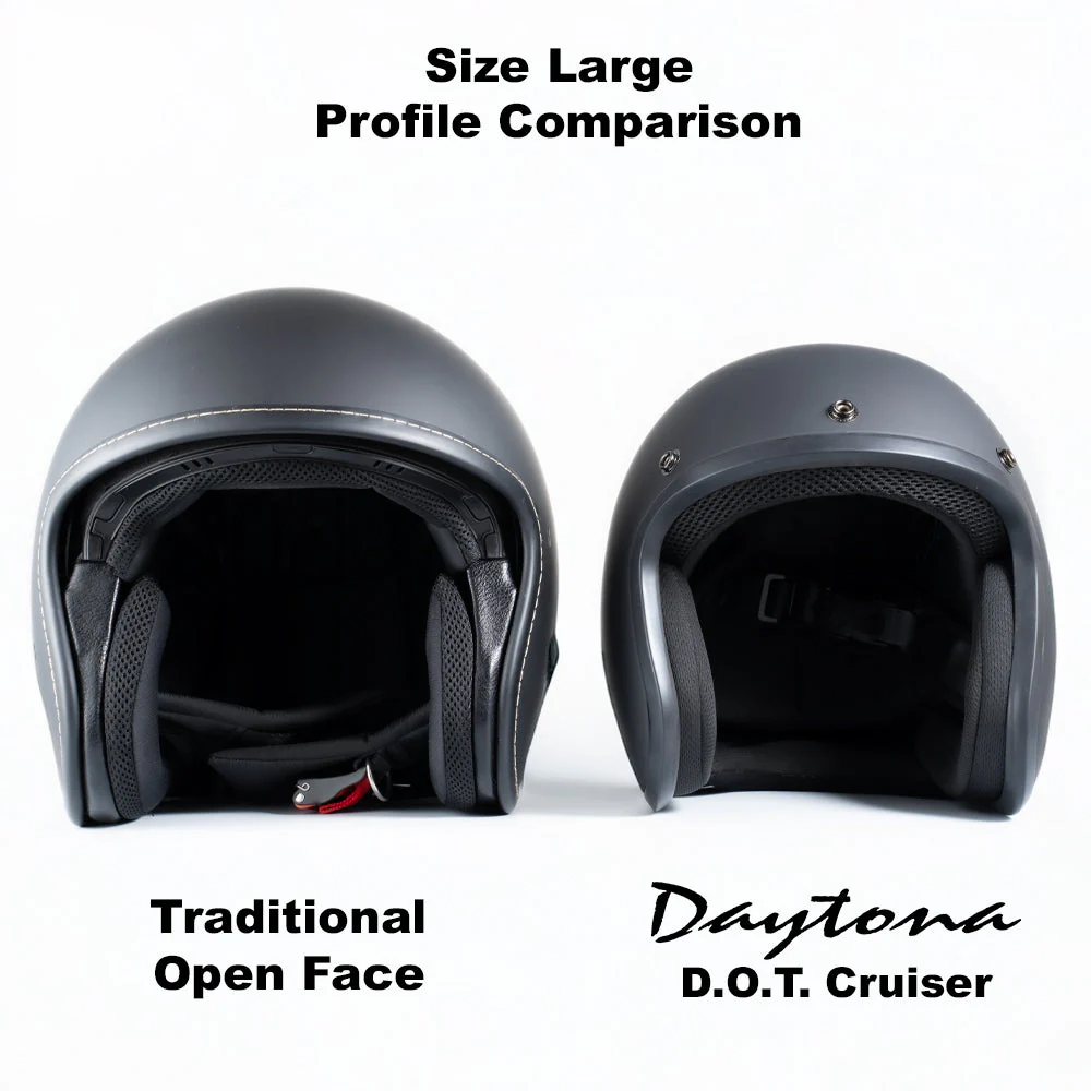 DOT Approved Daytona Cruiser Open Face Motorcycle Helmet - Men, Women & Youth - With Visor & Graphics - W/ Tribal - Image 12