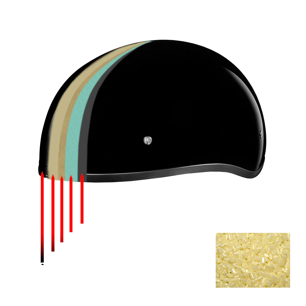 DOT Approved Daytona Motorcycle Half Face Helmet - Skull Cap Graphics for Men & Women, Scooters, ATVs, UTVs & Choppers - W/ Butterfly - Image 7