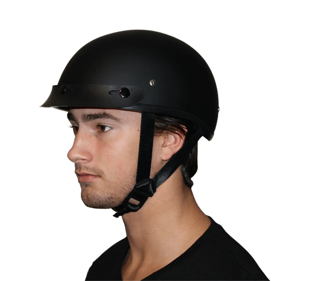 DOT Approved Daytona Motorcycle Half Face Helmet - Skull Cap Graphics for Men & Women, Scooters, ATVs, UTVs & Choppers - W/ Thunder - Image 9
