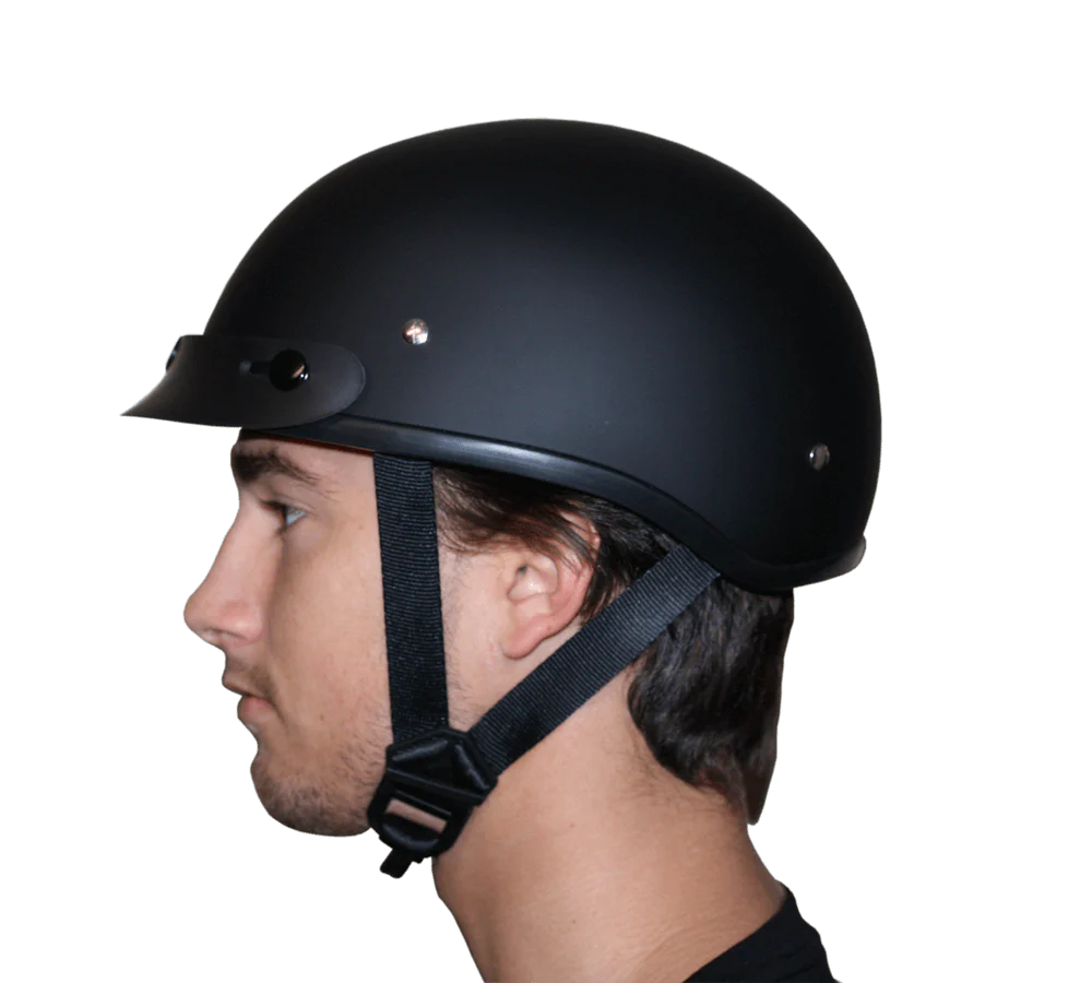 DOT Approved Daytona Motorcycle Half Face Helmet - Skull Cap Graphics for Men & Women, Scooters, ATVs, UTVs & Choppers - W/ USA - Image 8