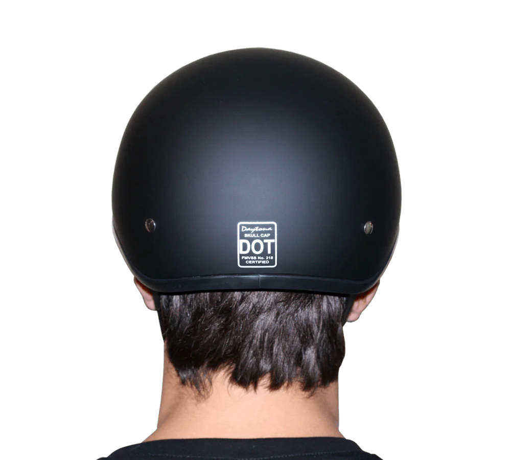 DOT Approved Daytona Skull Cap Half Shell Motorcycle Helmet - Beanie Style for Motorcycles, Cruisers, Scooters, and Mopeds - Pearl White - Image 9