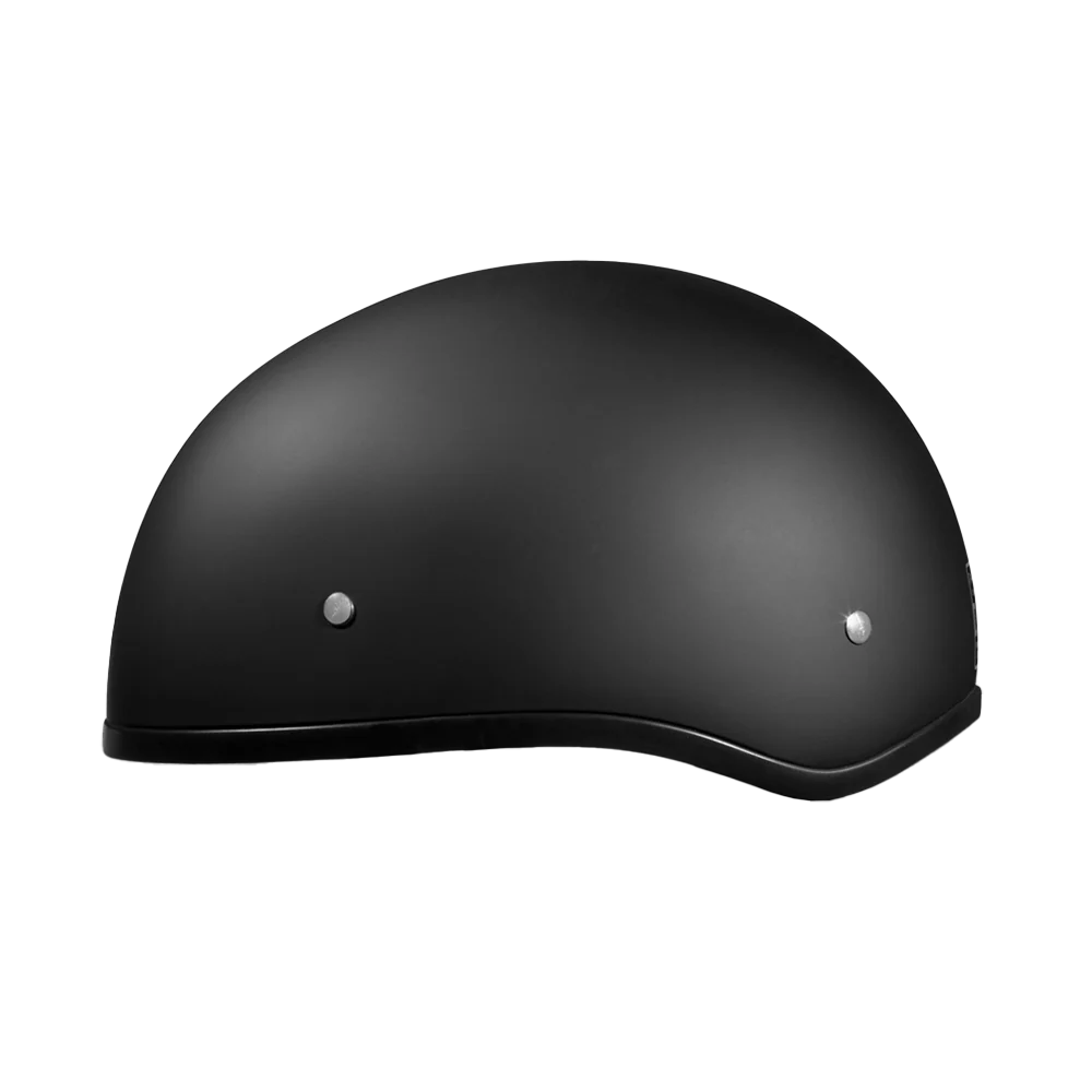 DOT Approved Daytona Skull Cap Half Shell Motorcycle Helmet - Beanie Style for Motorcycles, Cruisers, Scooters, and Mopeds W/O Visor- Dull Black - Image 2