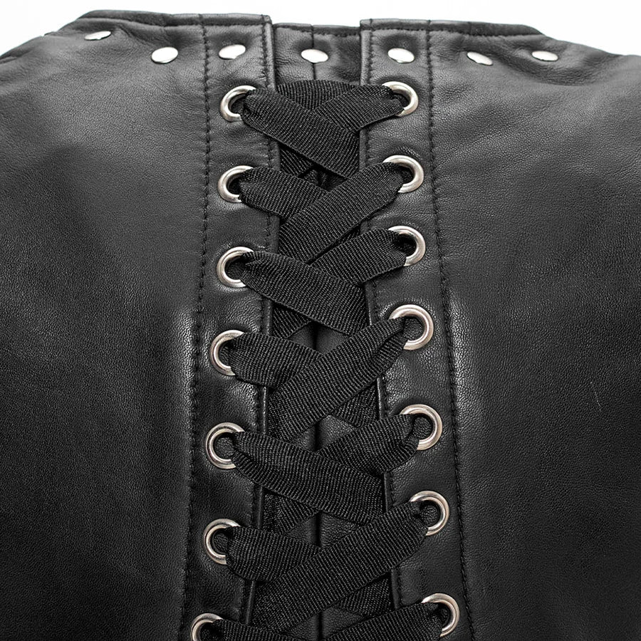 Empress Women's Motorcycle Leather Vest - Image 3