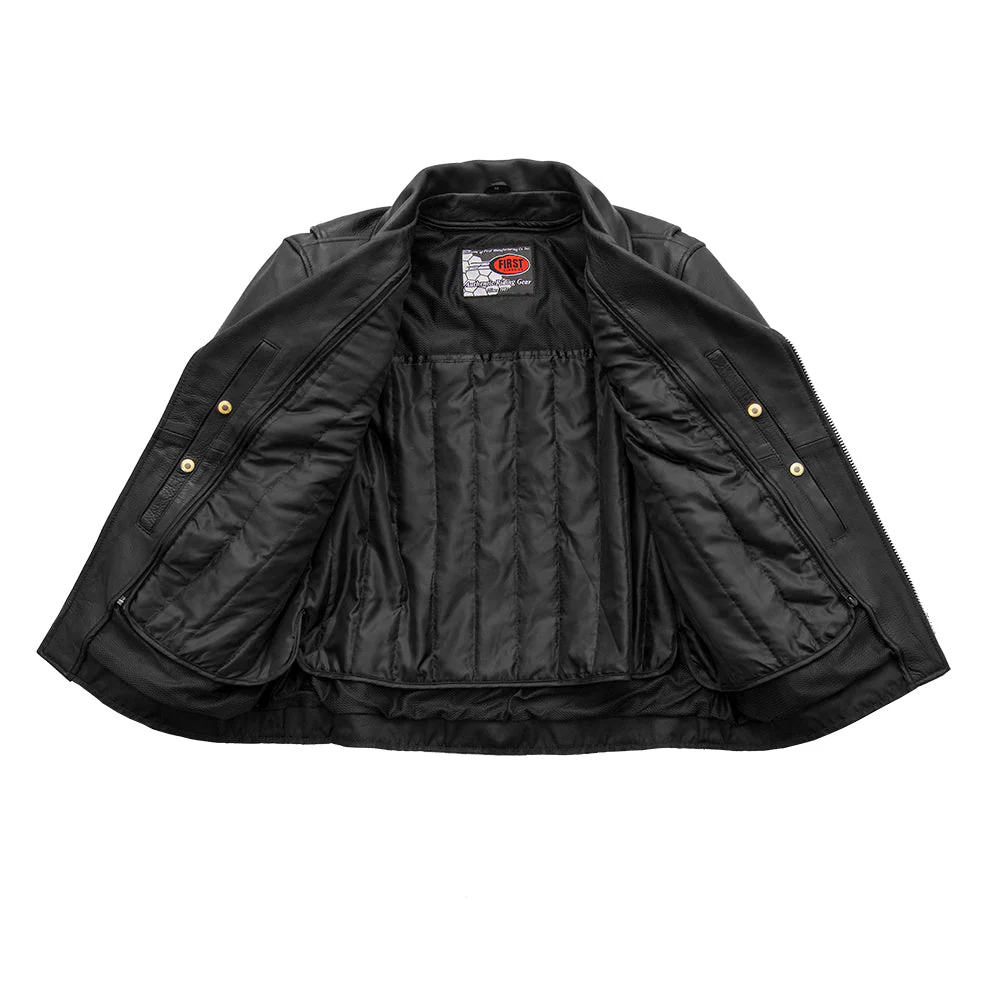 Fillmore Men's Motorcycle Leather Jacket - Image 4