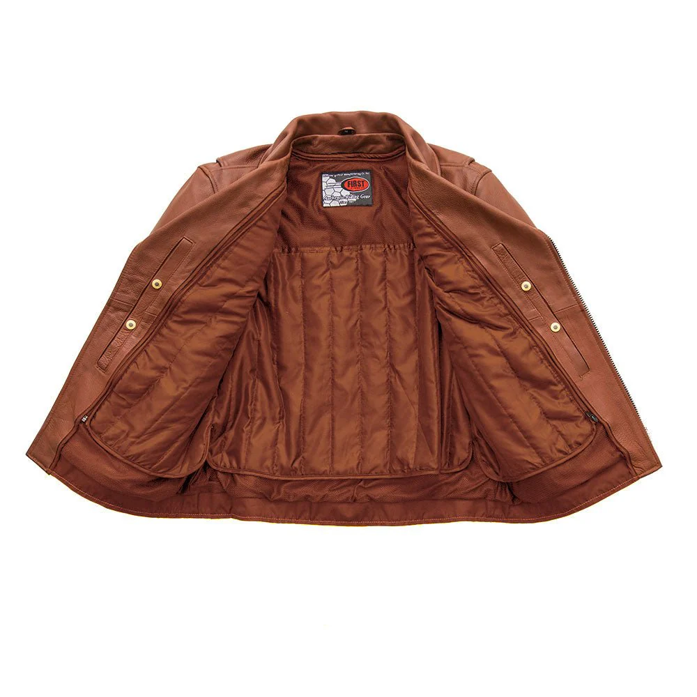 Fillmore Men's Motorcycle Leather Jacket - Image 7