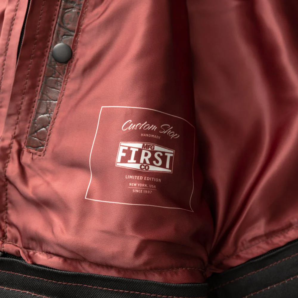 Fireball - Men's Leather/ Denim Motorcycle Vest - Limited Edition - Image 3