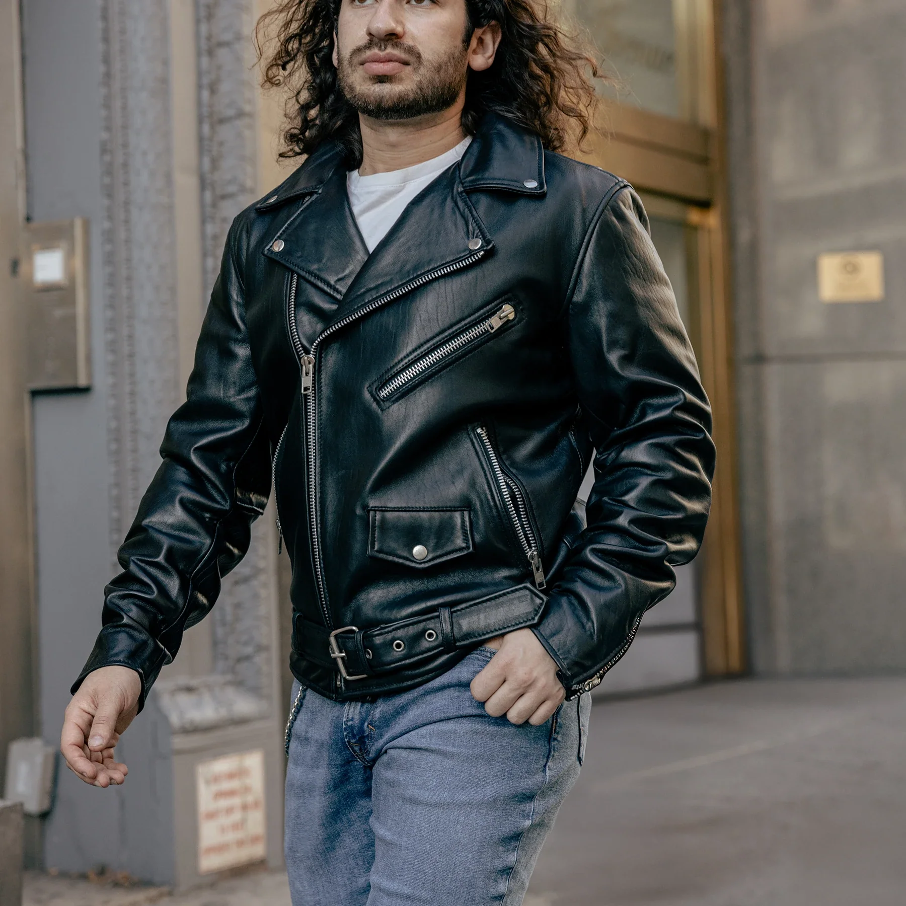 Jay Mens Fashion Leather Jacket - Image 4