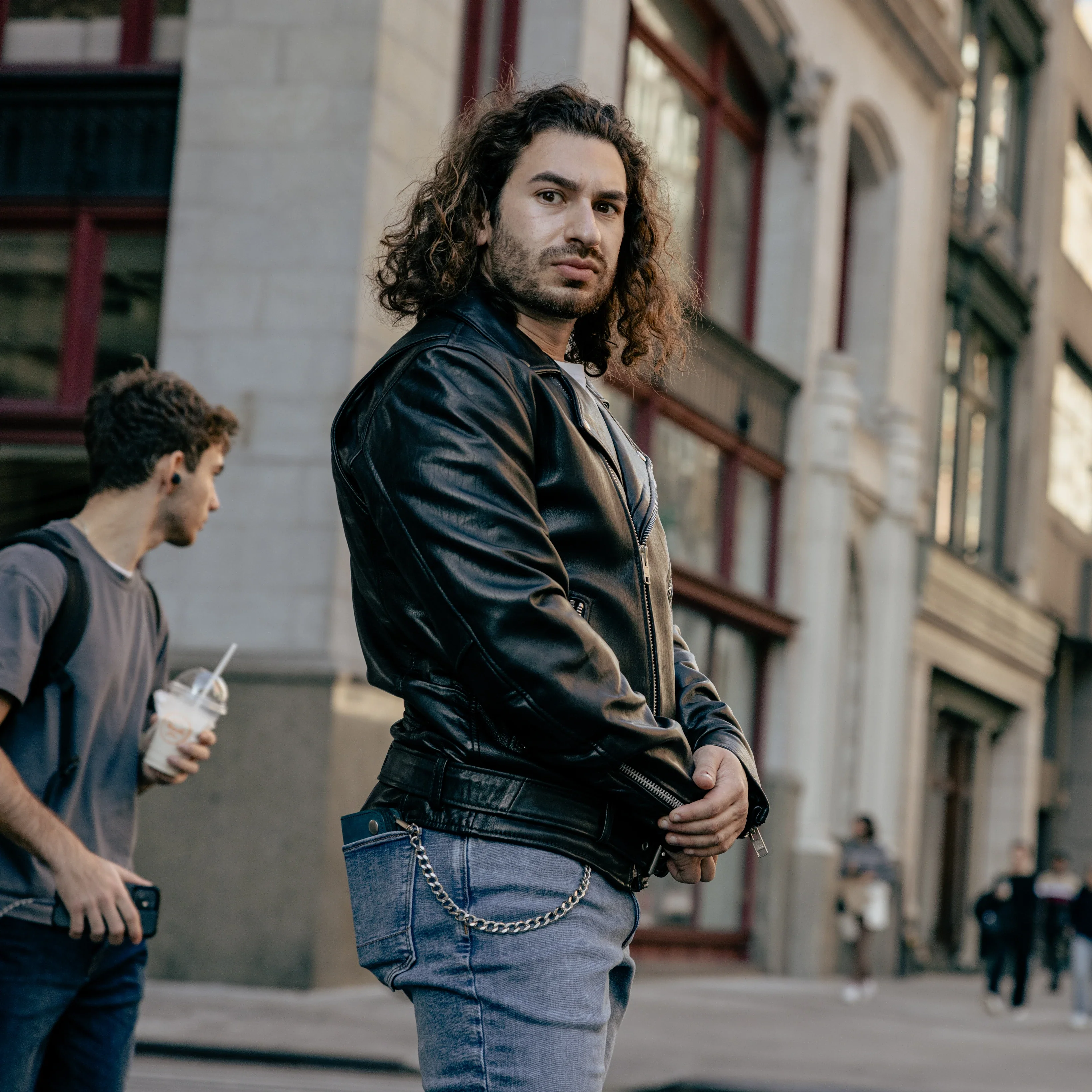 Jay Mens Fashion Leather Jacket - Image 5
