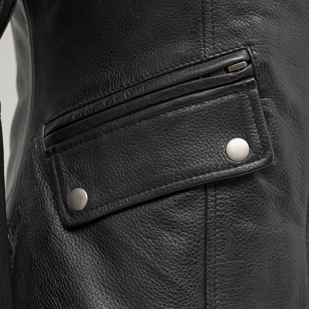 Jewel - Women's Motorcycle Leather Jacket - Image 4