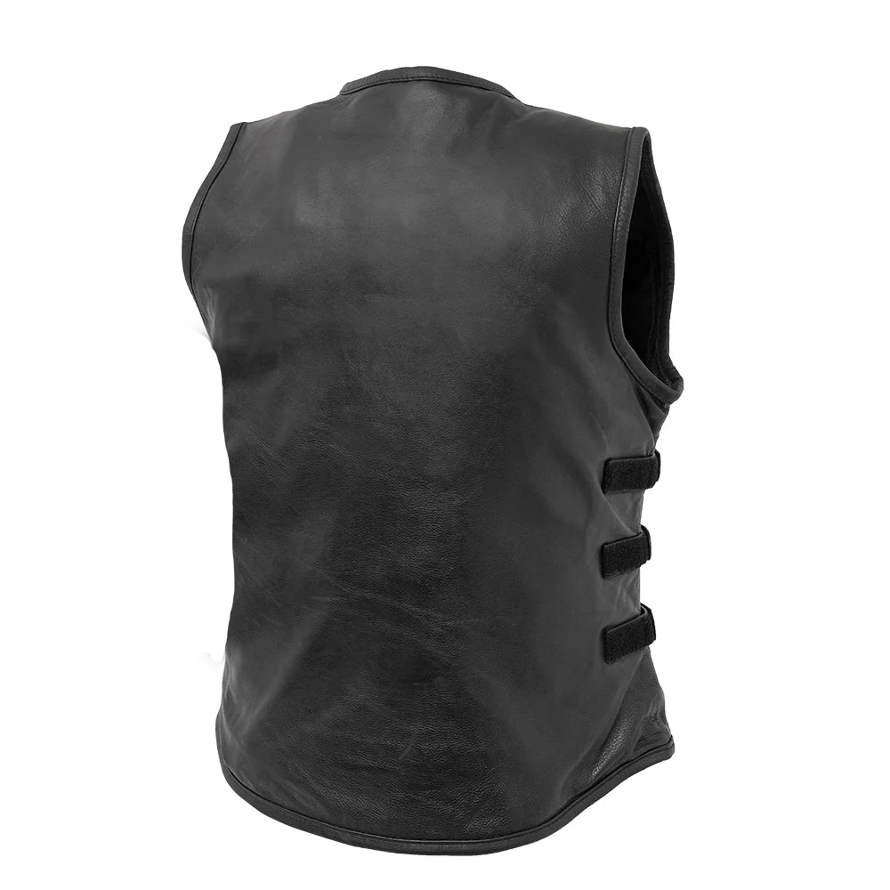 Katana - Women's Motorcycle Leather Vest - Image 2