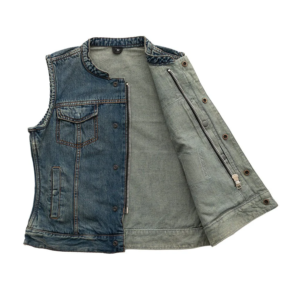 Lexy Women's Motorcycle Denim Vest - Image 5