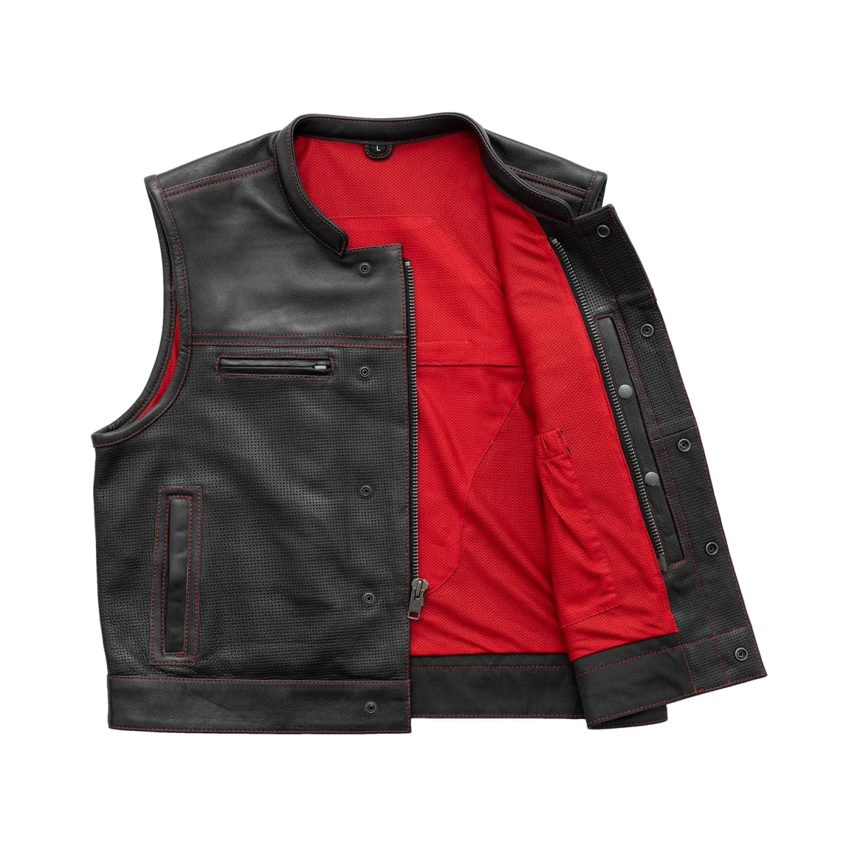 Lowrider Perforated Men's Leather Vest - Image 10