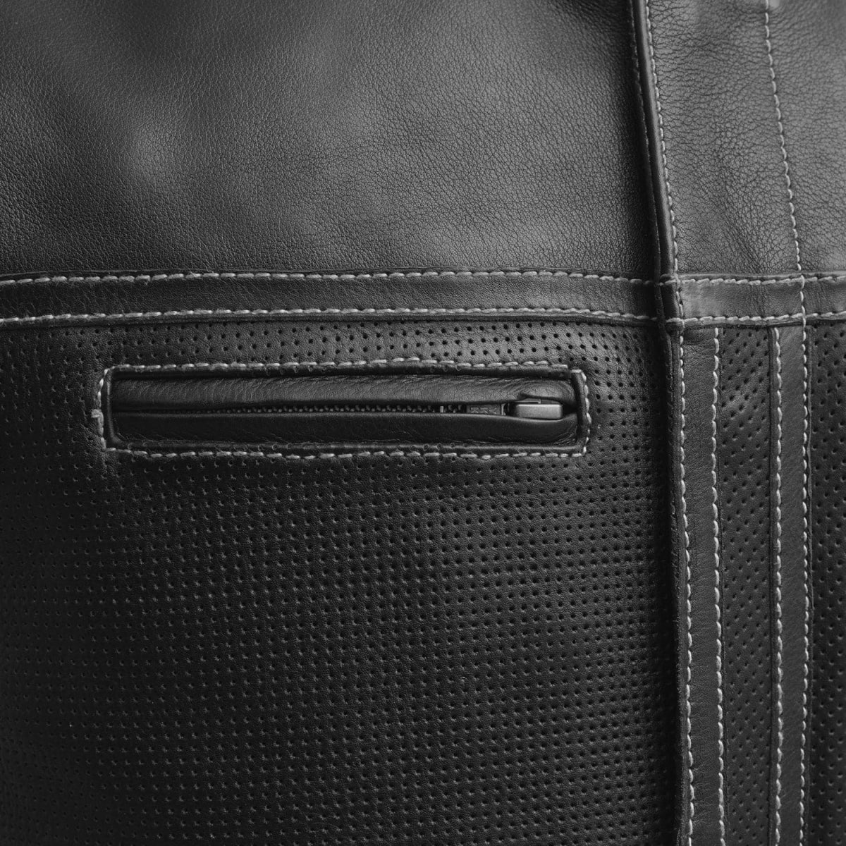 Lowrider Perforated Men's Leather Vest - Image 14