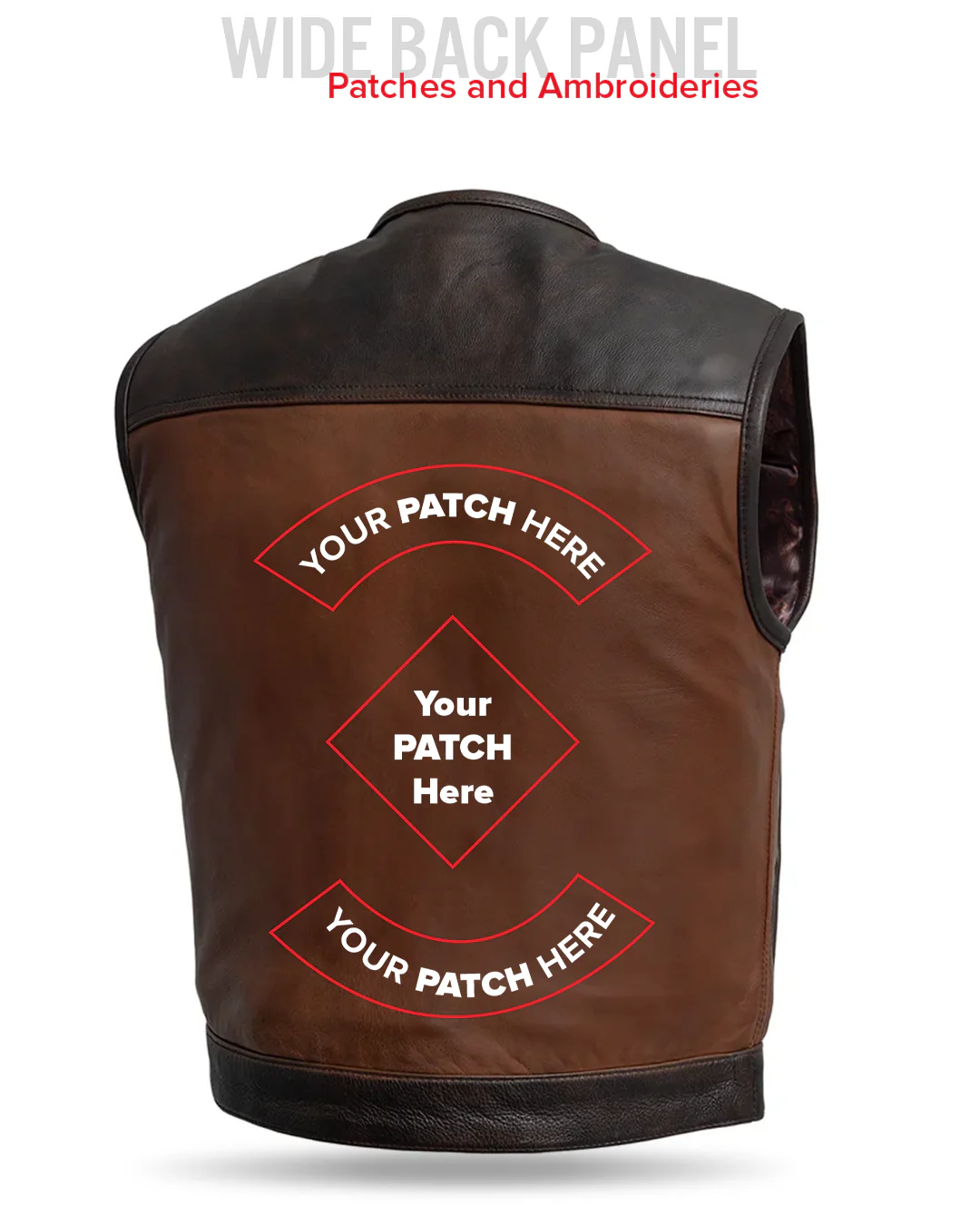 Lowside Rider Men's Motorcycle Leather Vest - Image 7