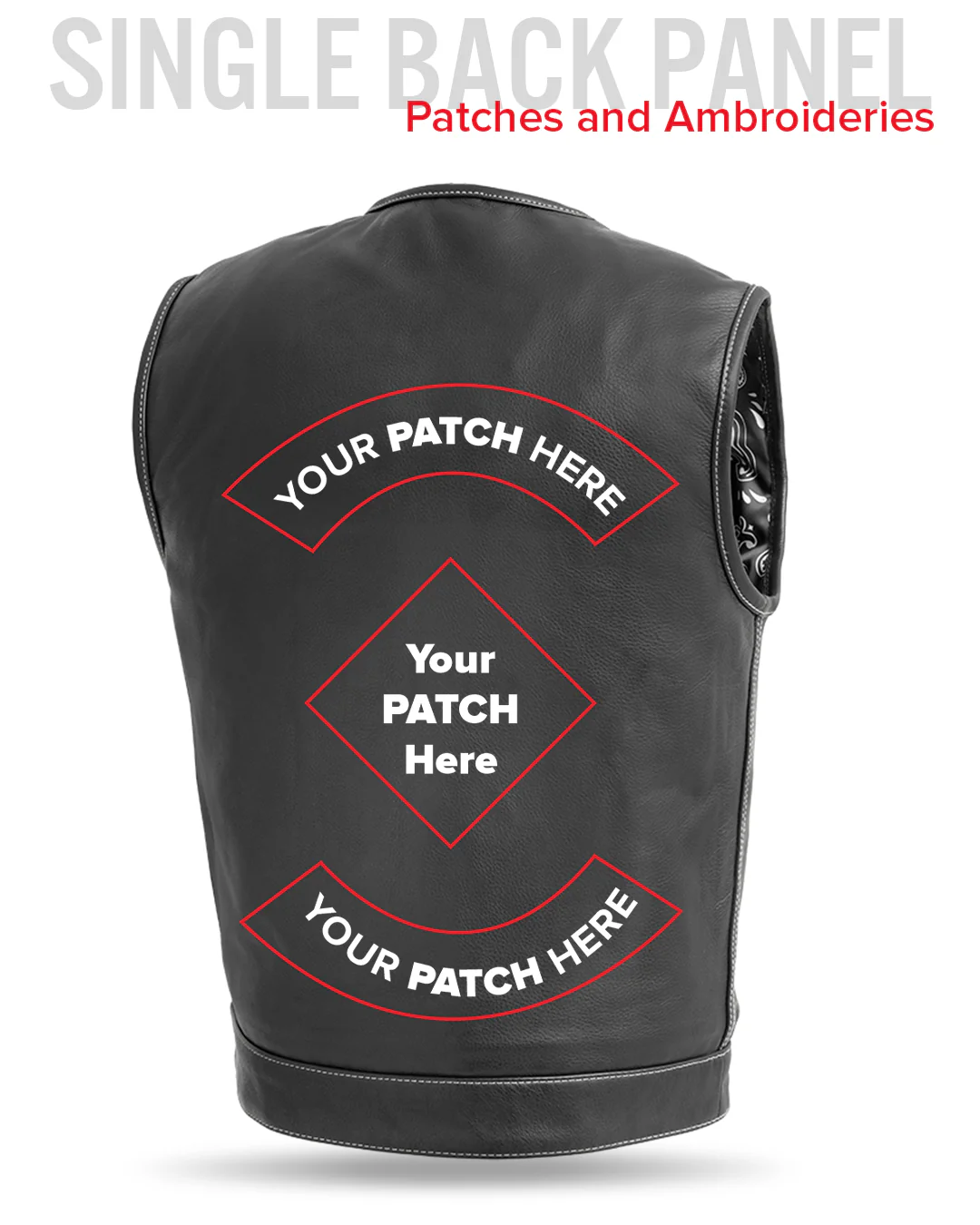 Bandit Men's Leather Motorcycle Vest - Image 12