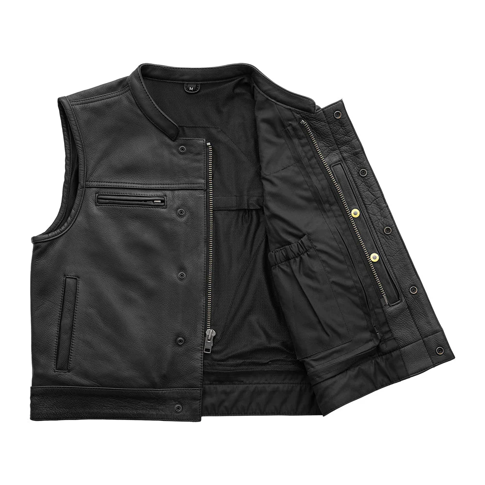 Lowrider Men's Motorcycle Leather Vest - Image 6