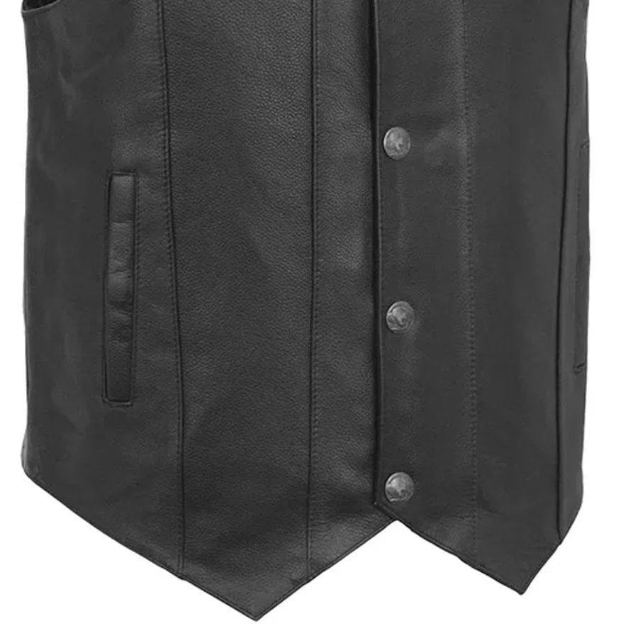 Gun Runner Men's Motorcycle Western Style Leather Vest - Image 3