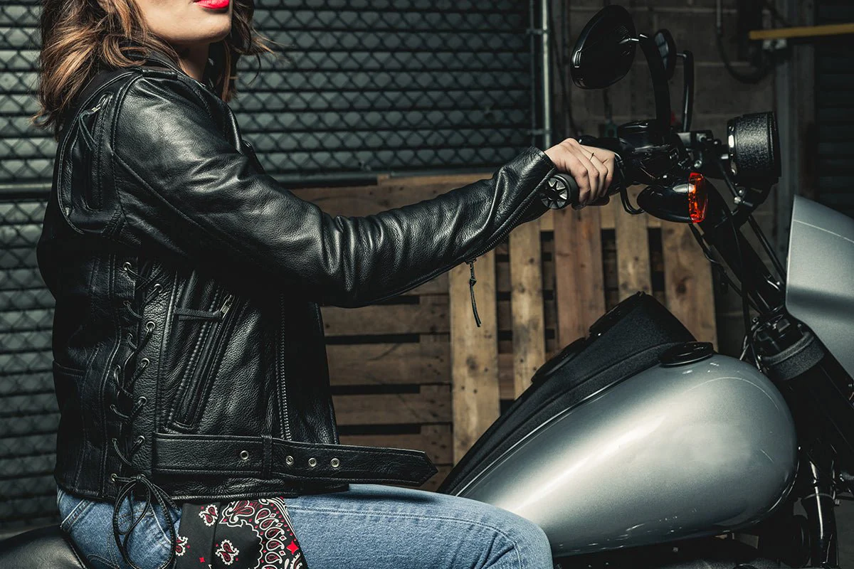 Popstar Women's Motorcycle Leather Jacket - Image 7