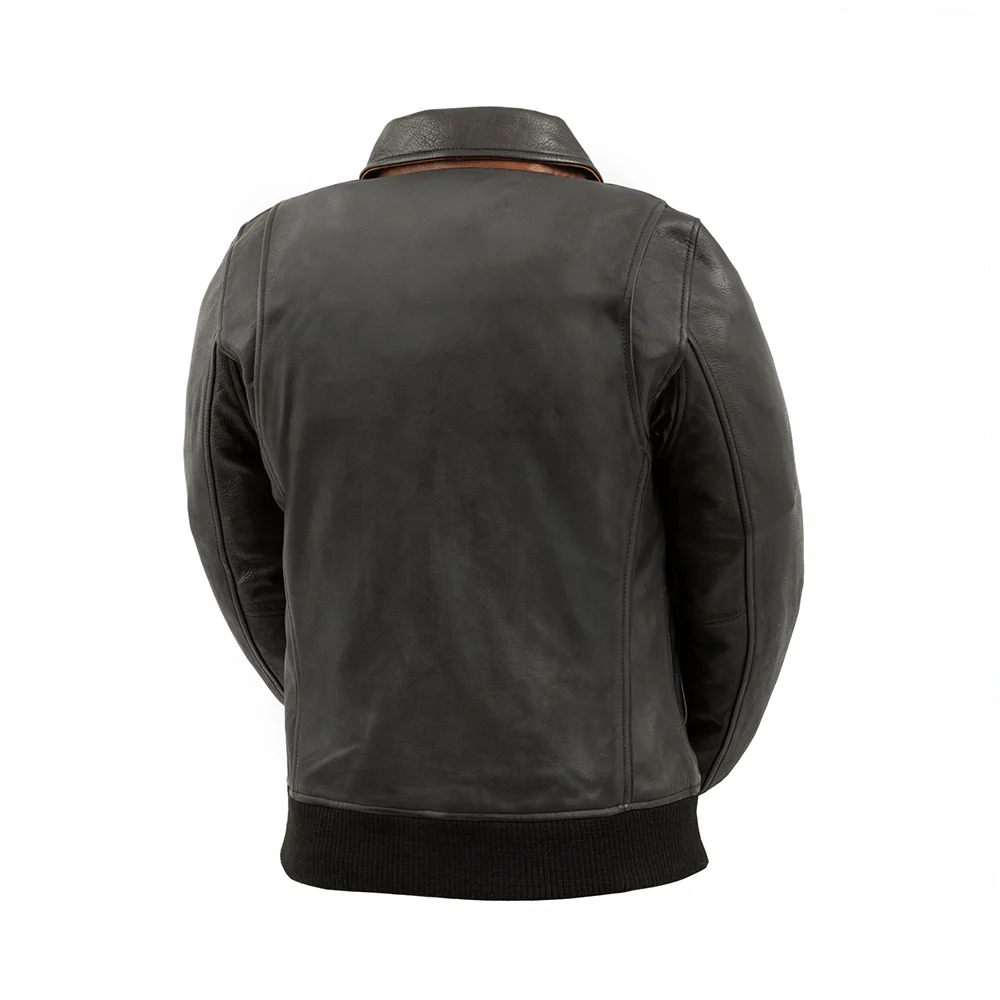 Nancy - Women's Moto Bomber Leather Jacket - Image 2