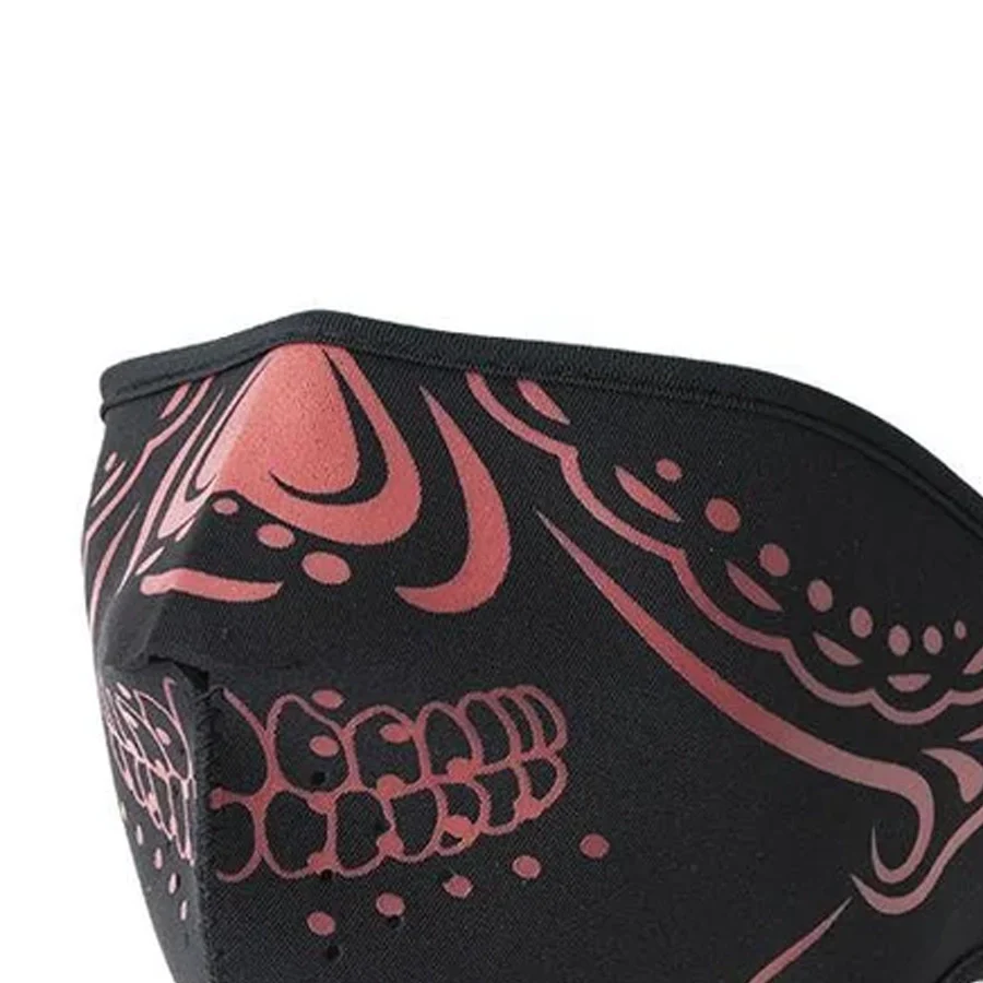 Neoprene Half Face Inverse Skull Riding Mask - Image 9