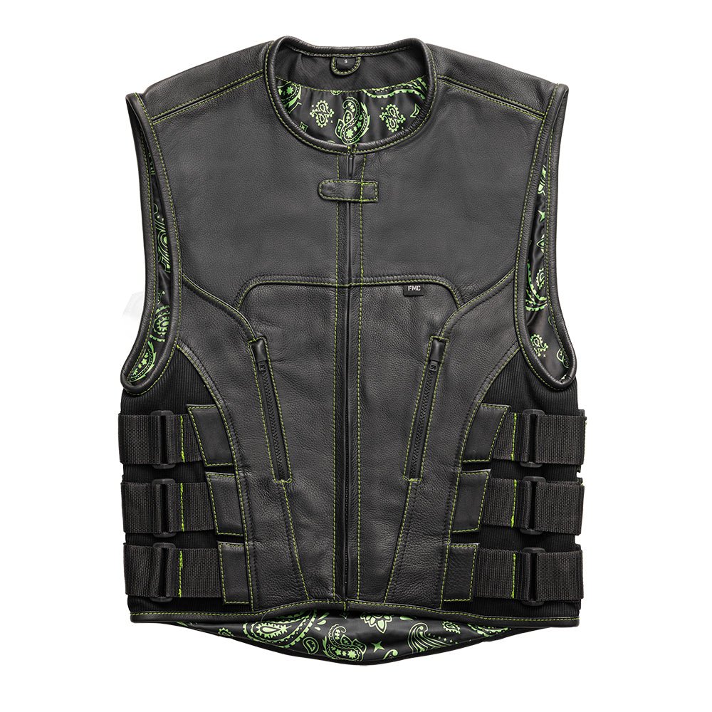 Ninja - Men's Swat Style Leather Motorcycle Vest - Limited Edition