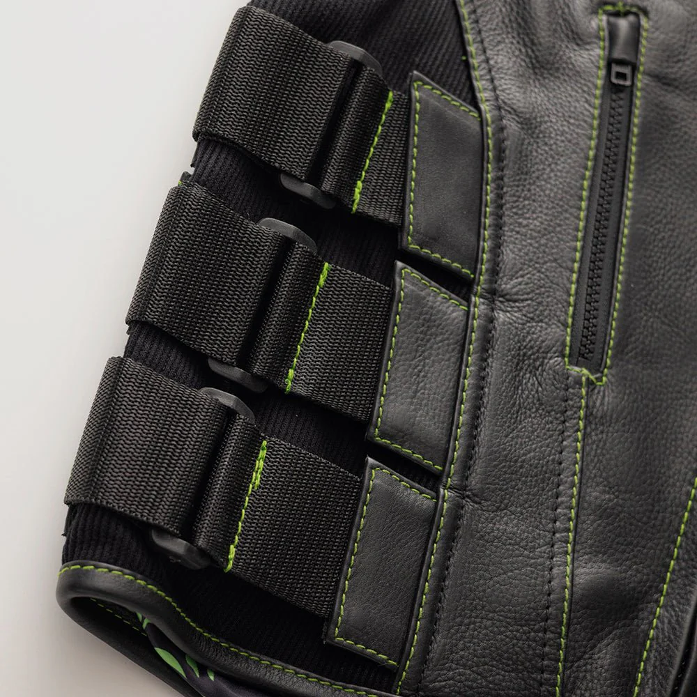 Ninja - Men's Swat Style Leather Motorcycle Vest - Limited Edition - Image 4