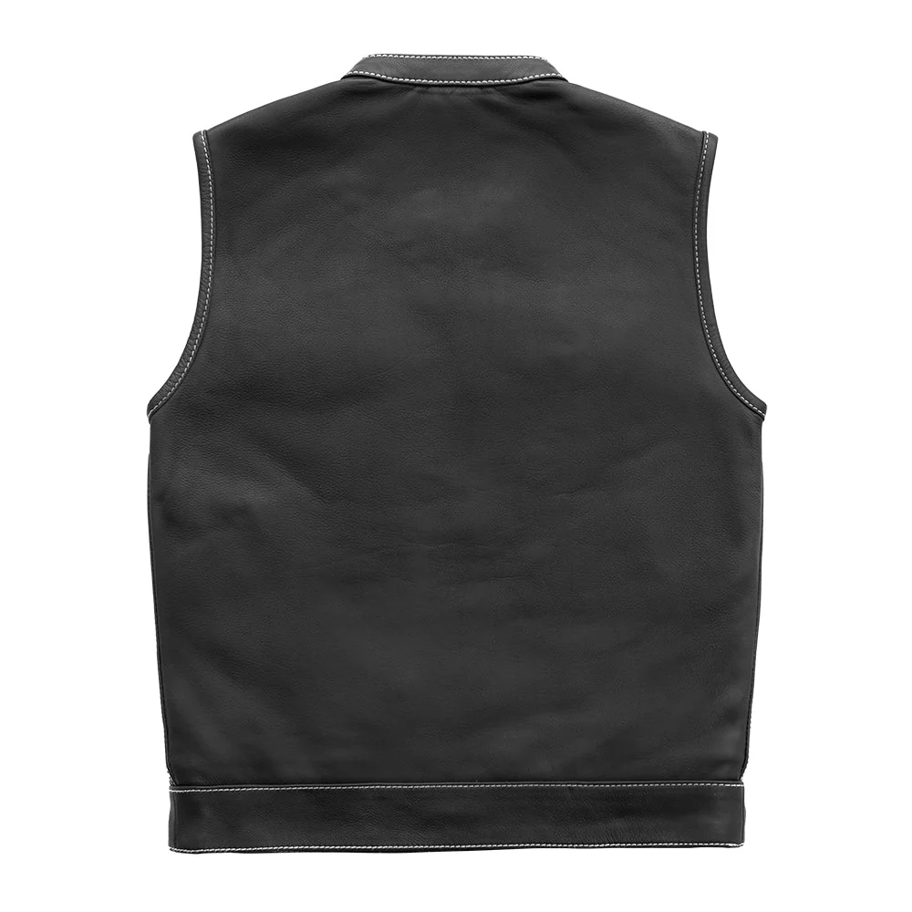 POW - Men's Leather Motorcycle Vest - Limited Edition - Image 2
