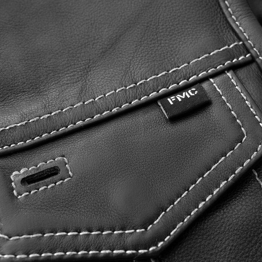 POW - Men's Leather Motorcycle Vest - Limited Edition - Image 4