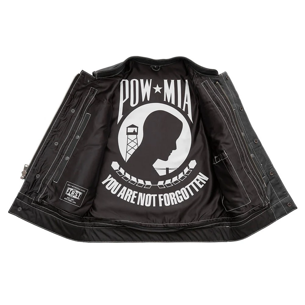 POW - Men's Leather Motorcycle Vest - Limited Edition - Image 5