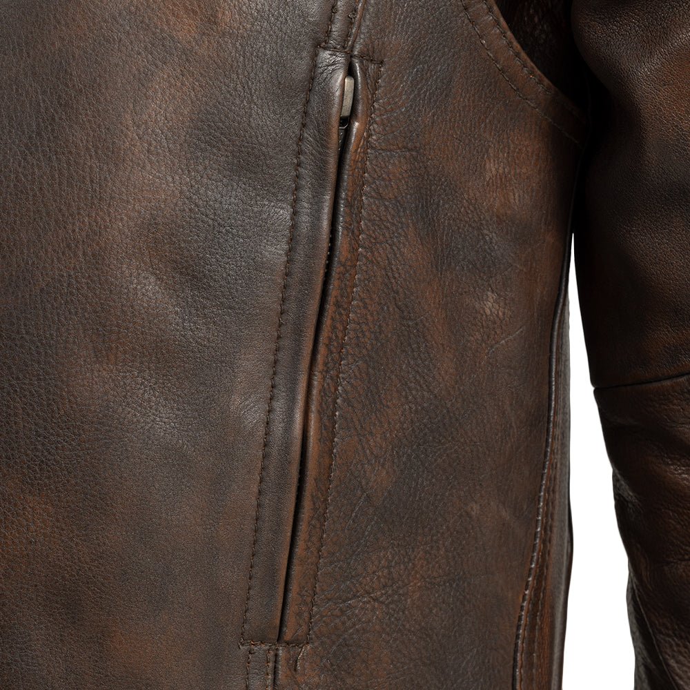 Raider Men's Motorcycle Leather Jacket - Image 12