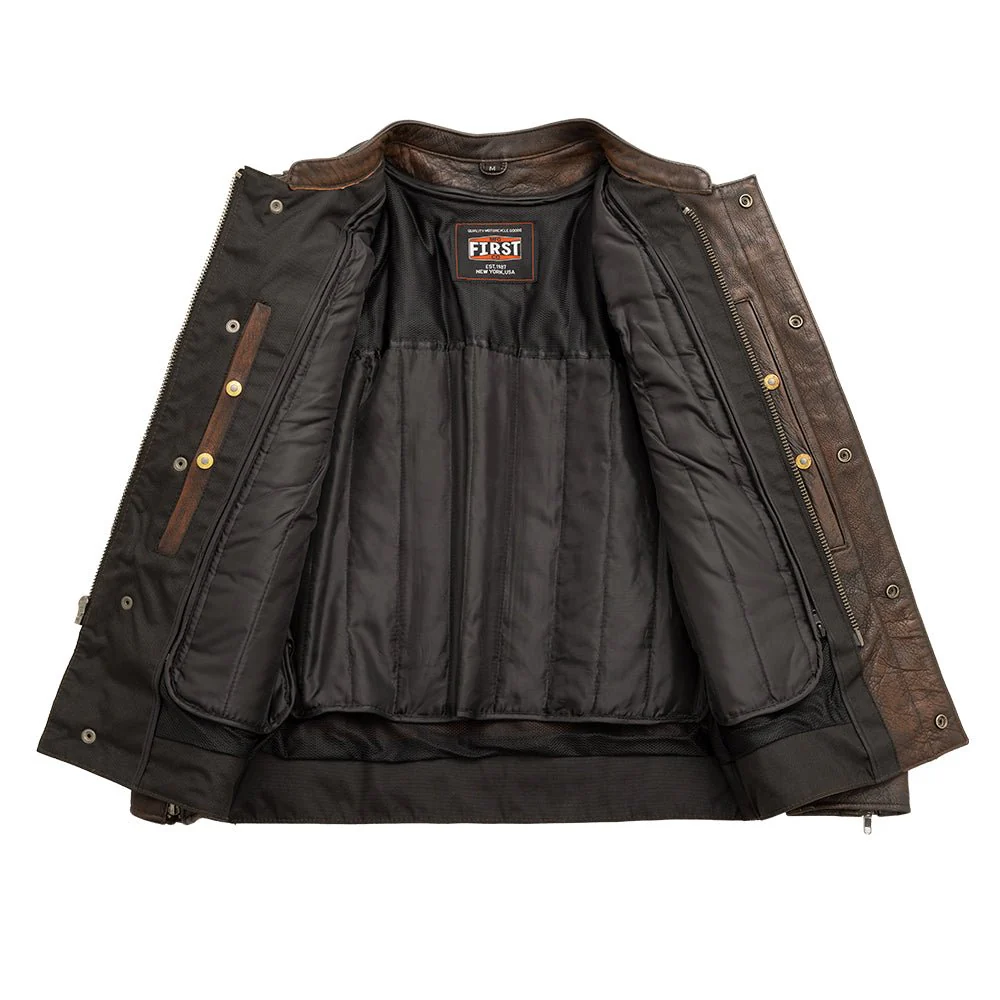 Raider Men's Motorcycle Leather Jacket - Image 14