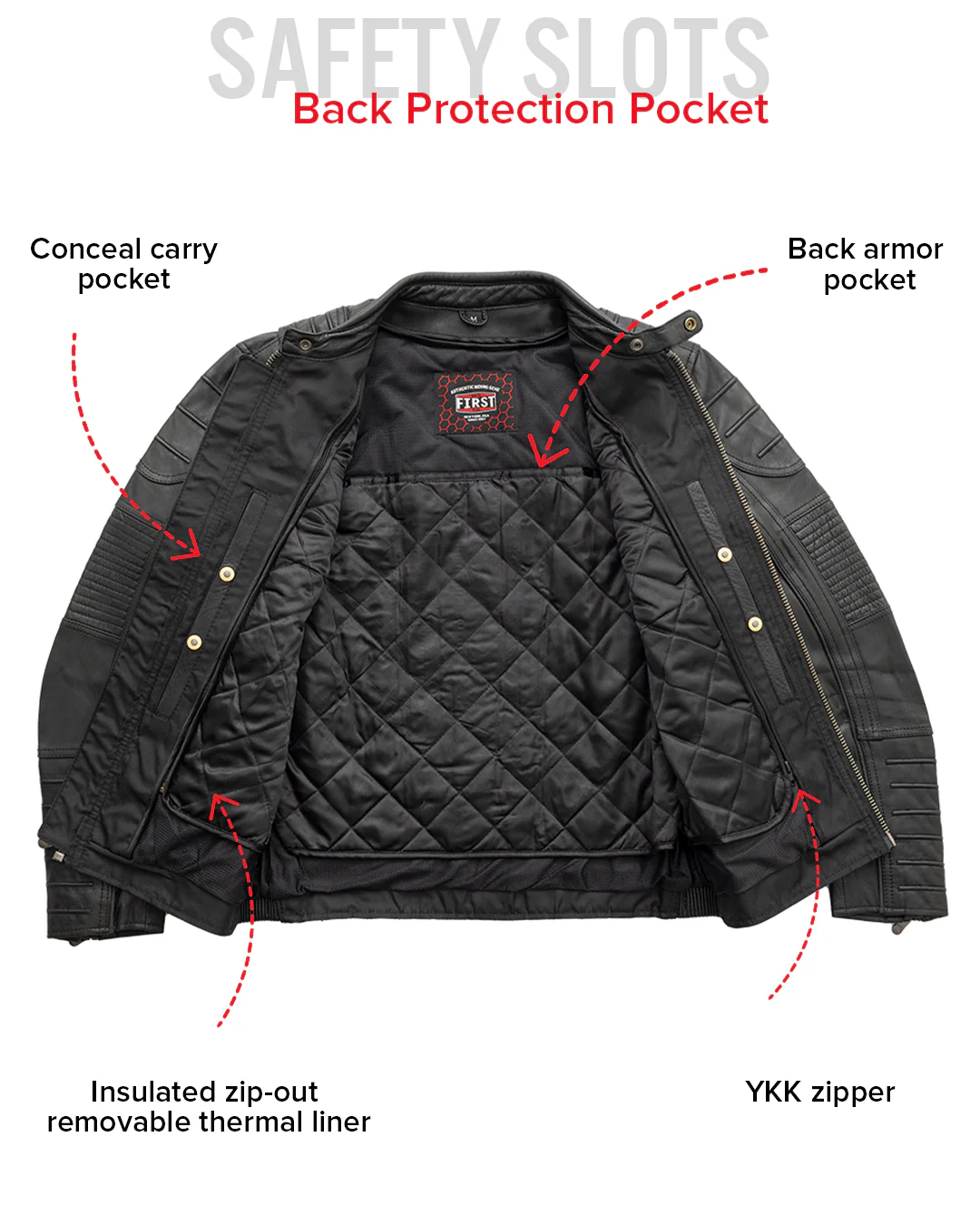 Raptor Men's Motorcycle Leather Jacket - Image 9
