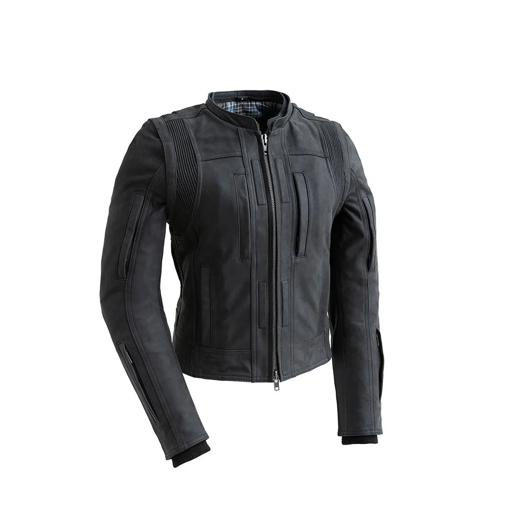 RYBAK Women's Leather Biker Club Jacket - Image 5