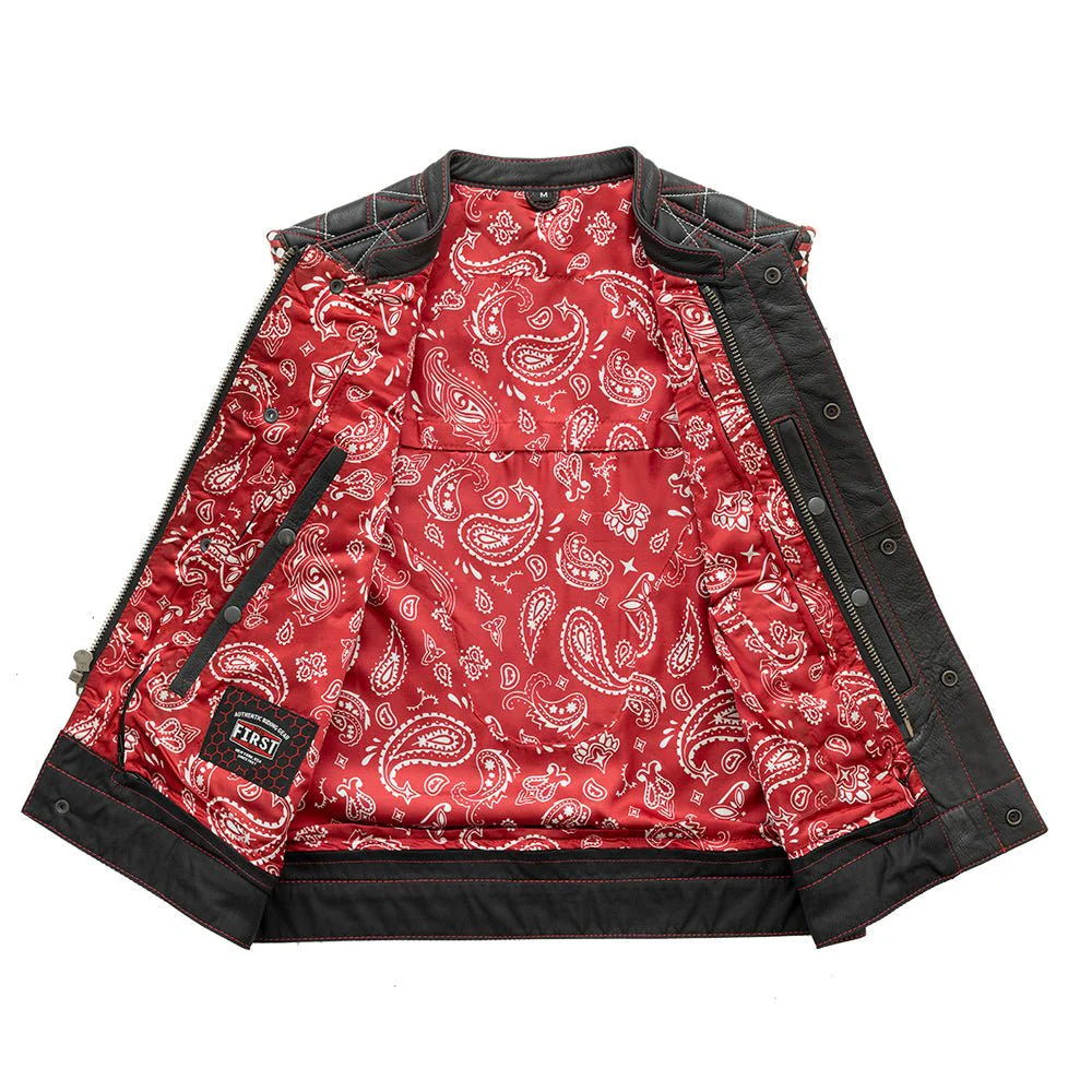 Sinister - Men's Motorcycle Leather Vest - Image 5
