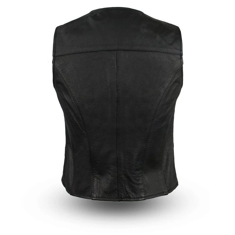 Sweet Sienna Women's Motorcycle Leather Vest - Image 2