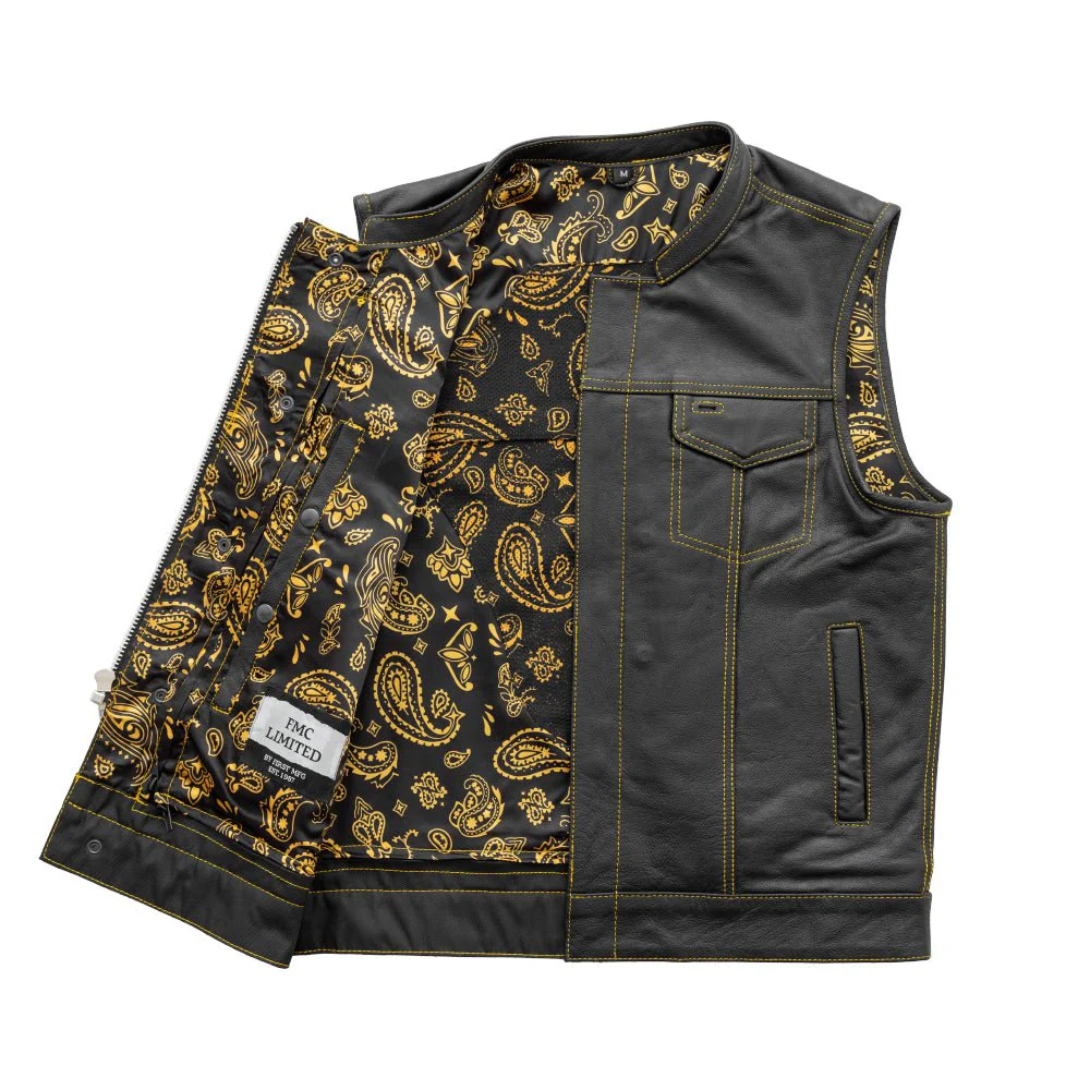 The Cut Men's Motorcycle Leather Vest, Multiple Color Options - Image 21