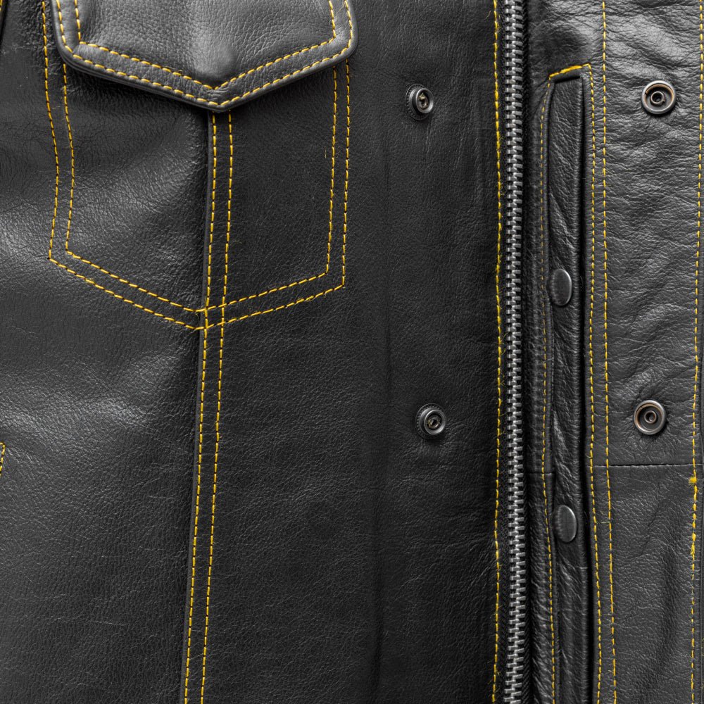 The Cut Men's Motorcycle Leather Vest, Multiple Color Options - Image 23