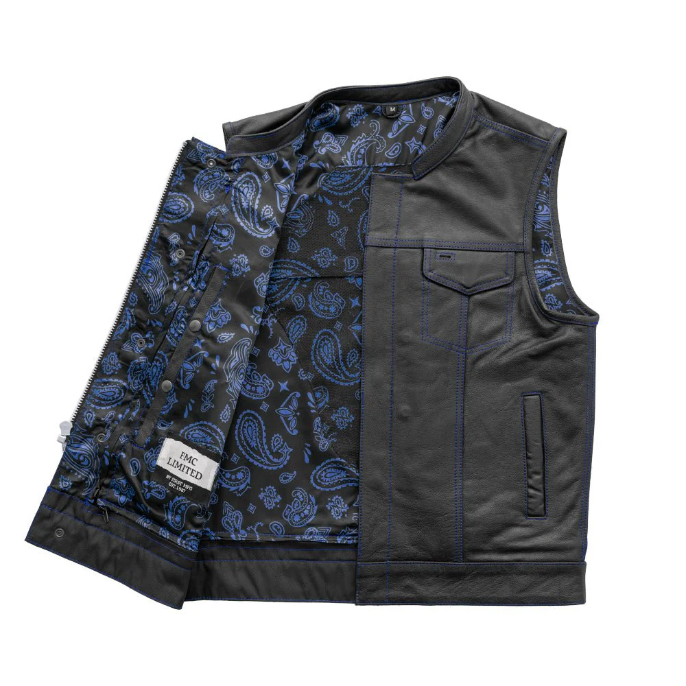 The Cut Men's Motorcycle Leather Vest, Multiple Color Options - Image 25