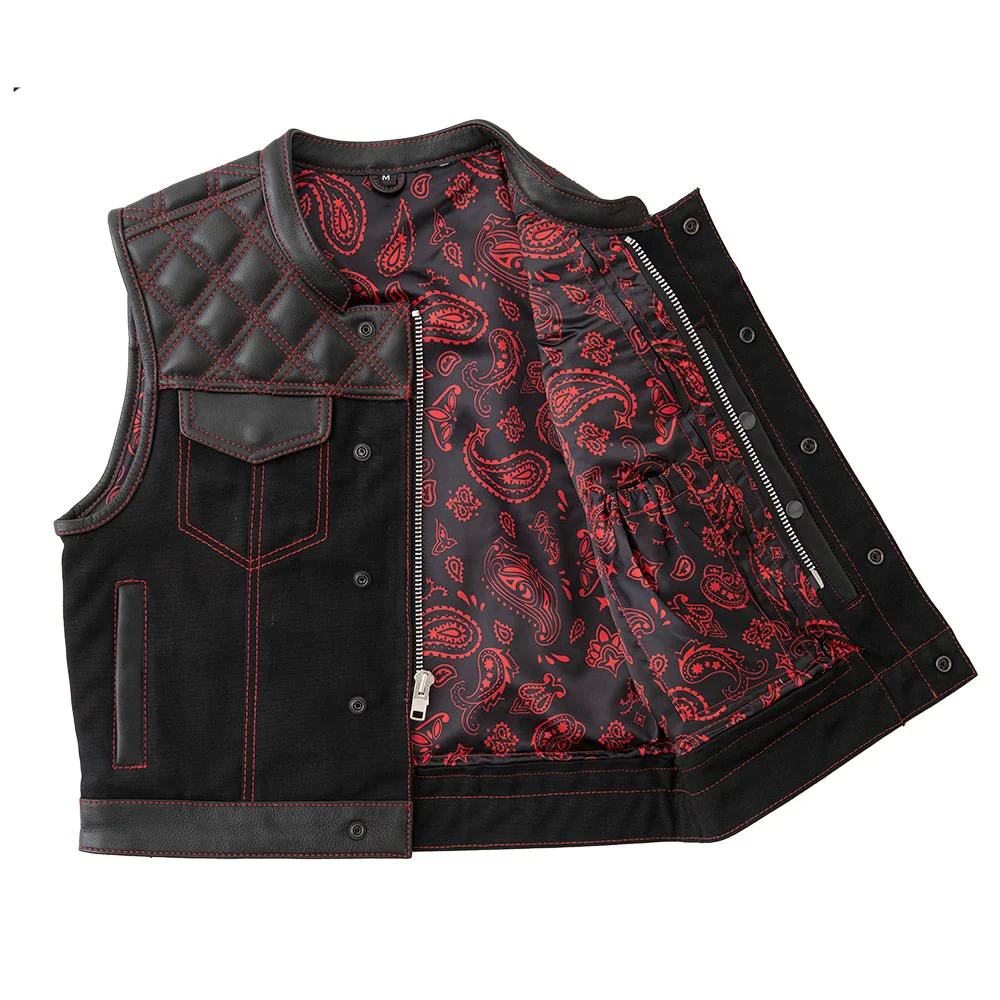 Demon - Men's Club Style Leather Vest - Limited Edition - Image 4
