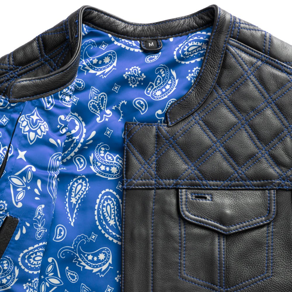 Whaler Blue - Men's Club Style Leather Vest (Limited Edition) - Image 3