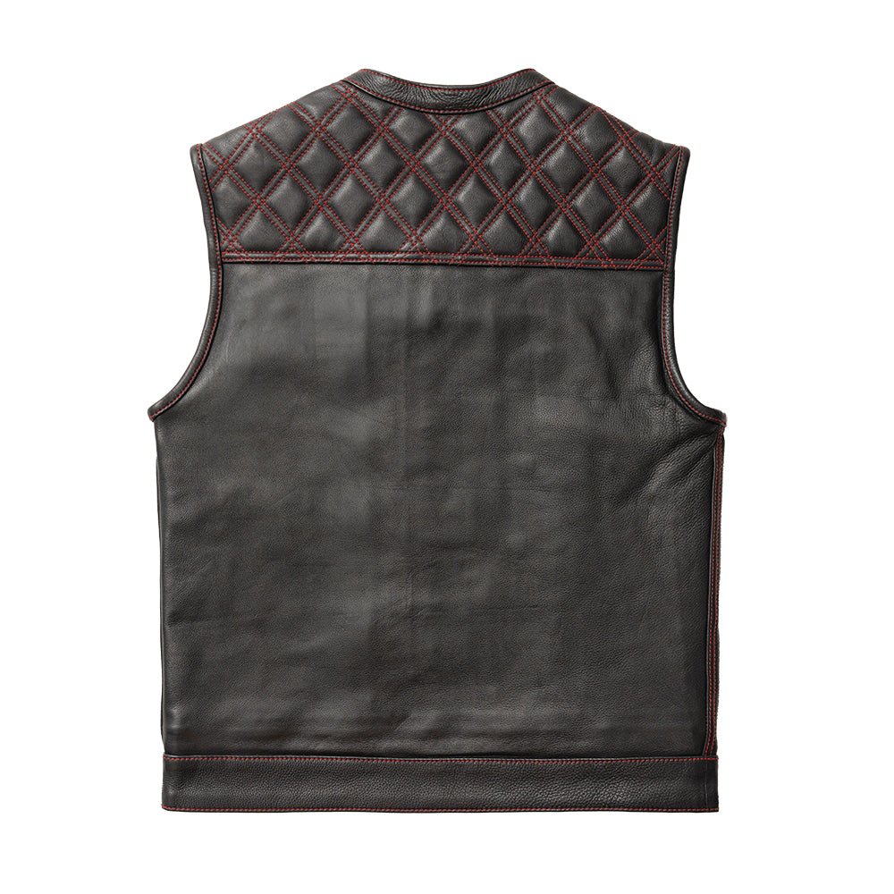Whaler Red - Men's Club Style Leather Vest (Limited Edition) - Image 2