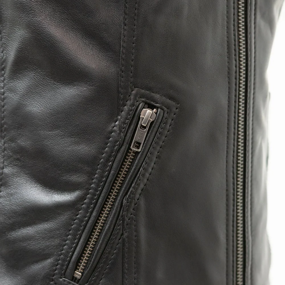 Cindy - Women's Motorcycle Sheepskin Vest - Image 3