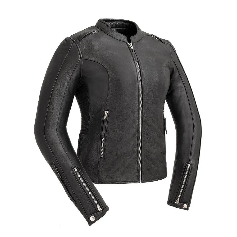 Cyclone - Women's Motorcycle Leather Jacket - Image 2