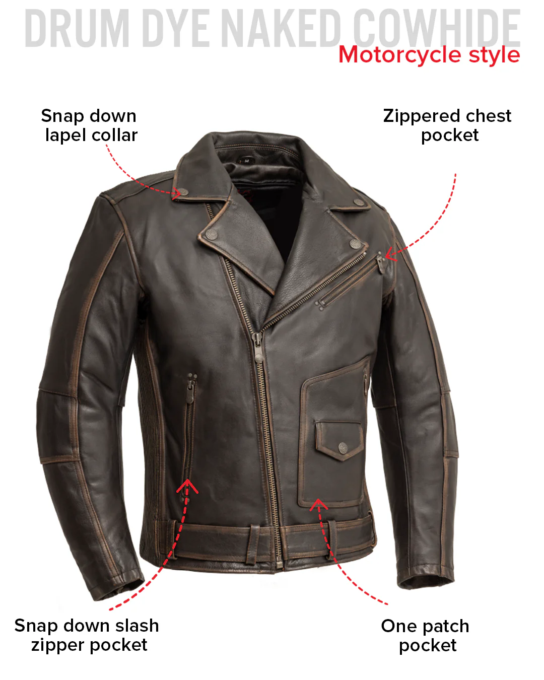 Wrath Men's Motorcycle Leather Jacket - Image 10